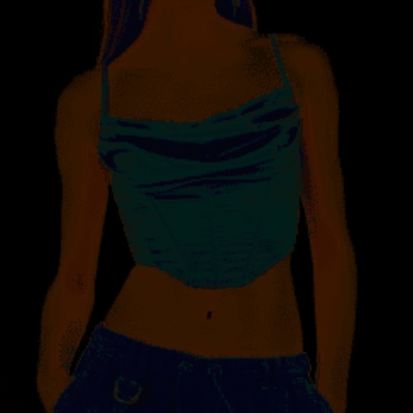 Urban Lexi Satin Cowl Corset Top - Picture 2 of 2